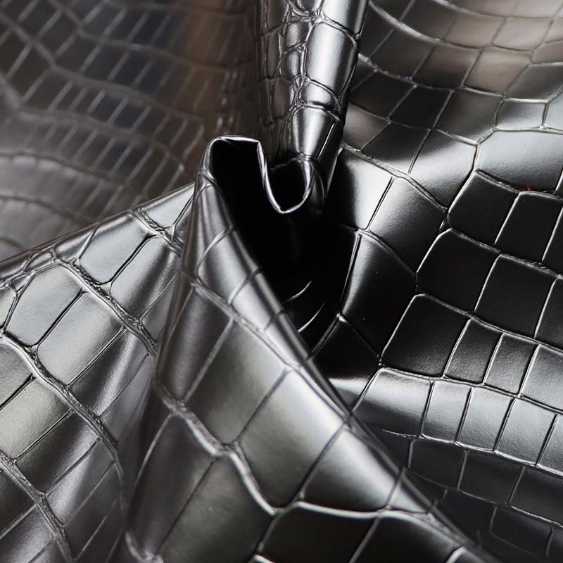 मगरमच्छ अनाज कृत्रिम नकली पीवीसी चमड़ा गृह सजावट कपड़ा