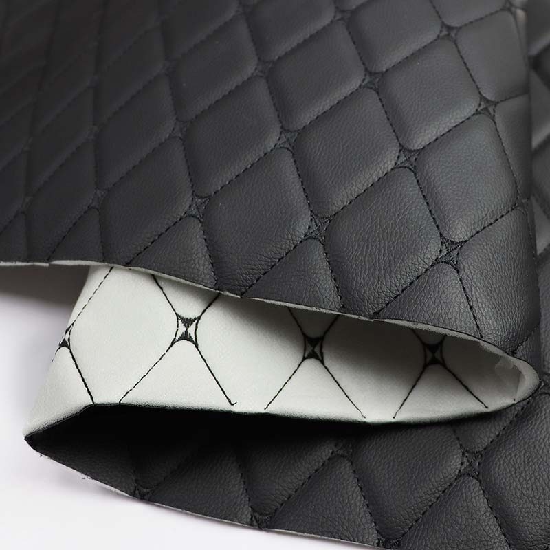 कढ़ाई कम्पोजिट फोम पीवीसी चमड़ा ऑटोमोबाइल सीट कवर फैब्रिक